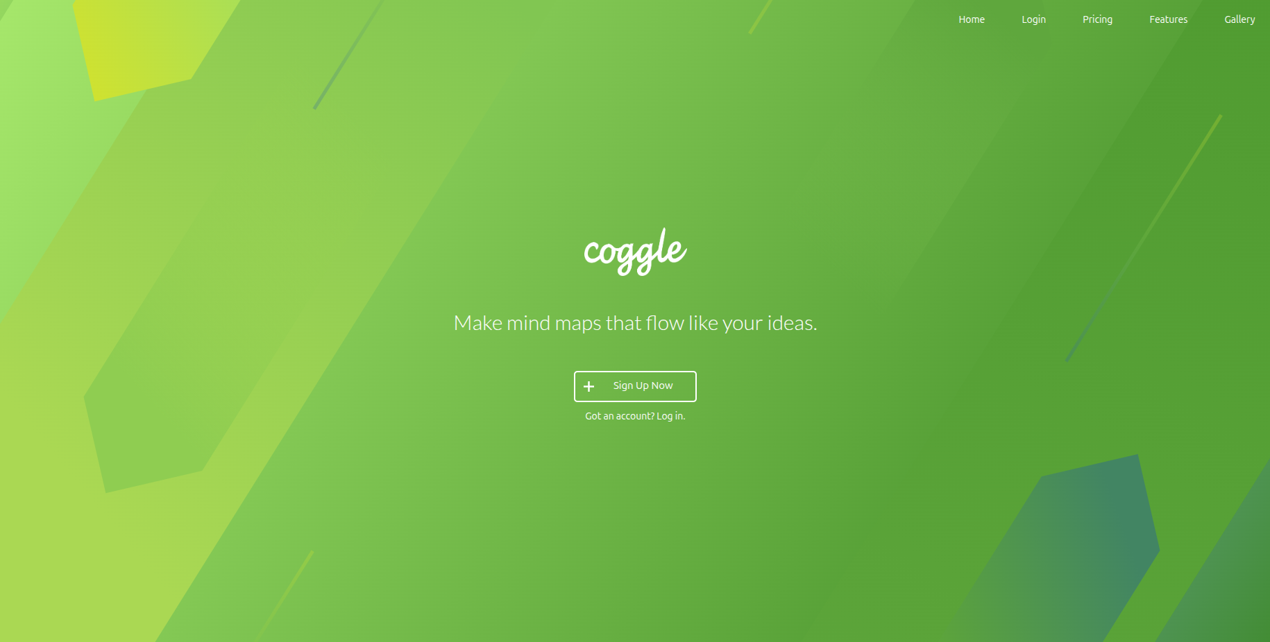 Coggle collaborative mind map with colorful branches