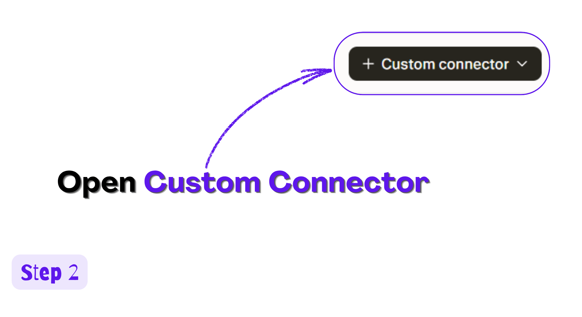 The + Custom connector button on Perplexity's Connectors tab