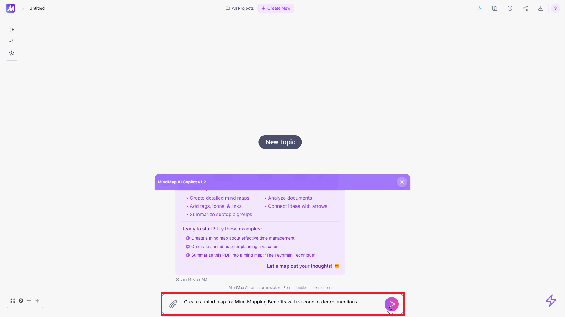 Request a Mind Map with Second-Order Connections
