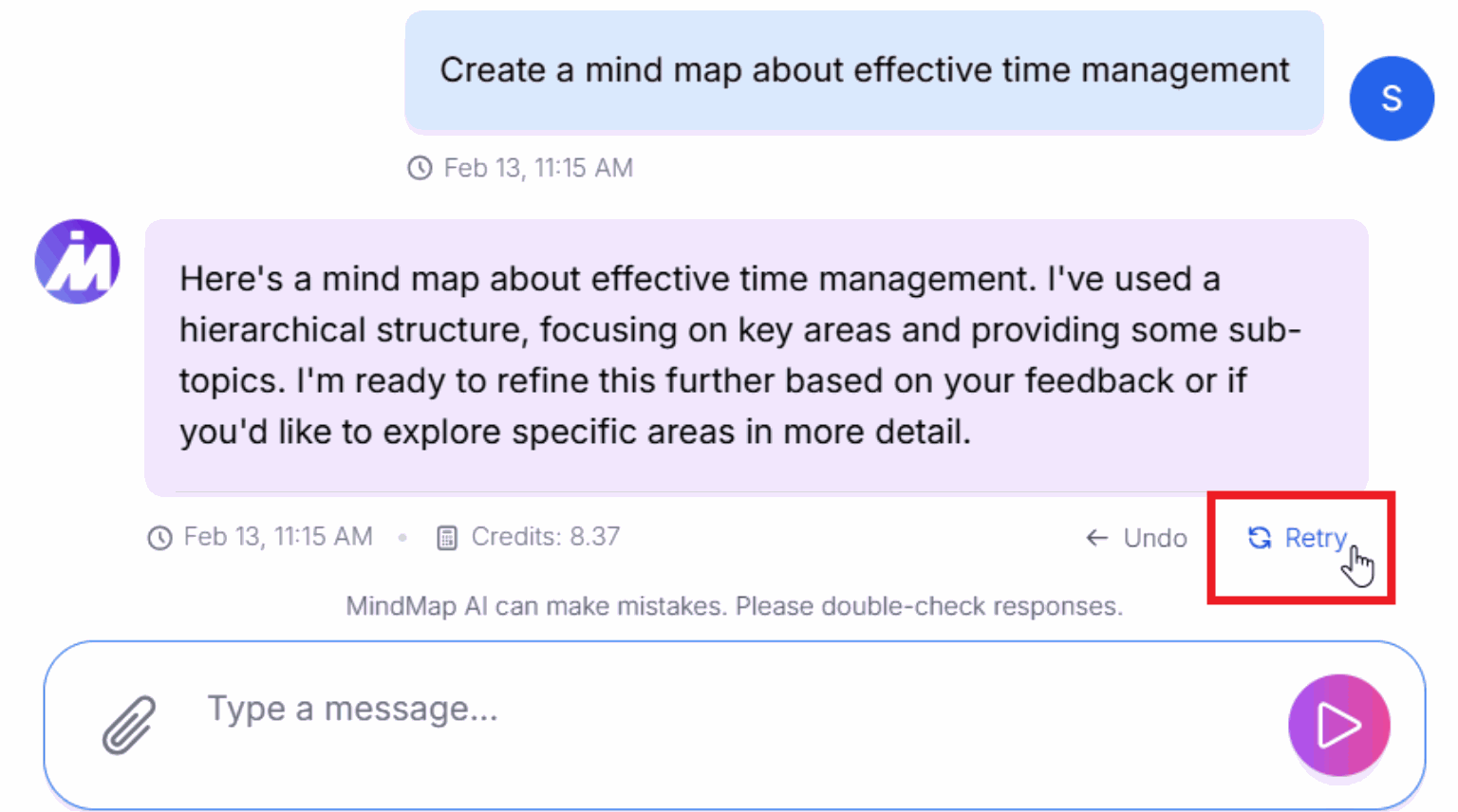 Retry Button Location