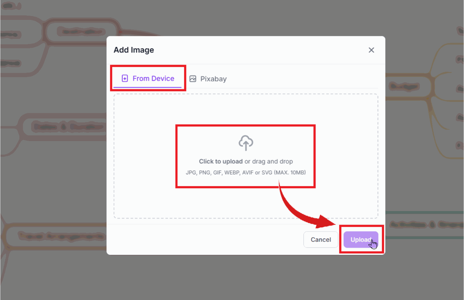 Select image from device