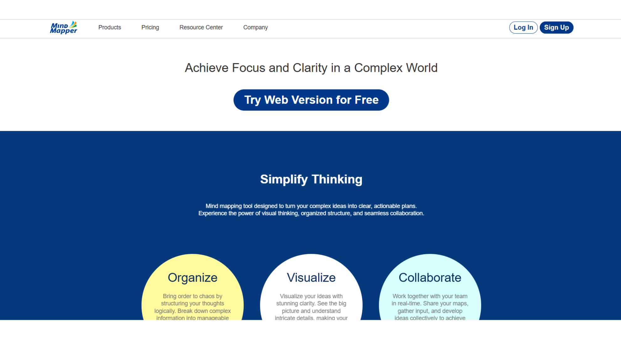 MindMapper tool home screen screenshot