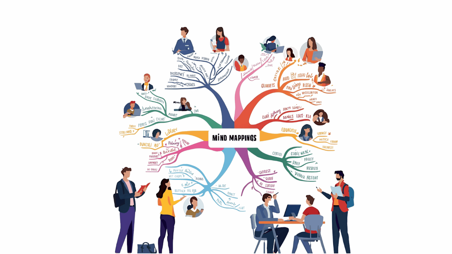 Visual mind map supporting students with learning disabilities