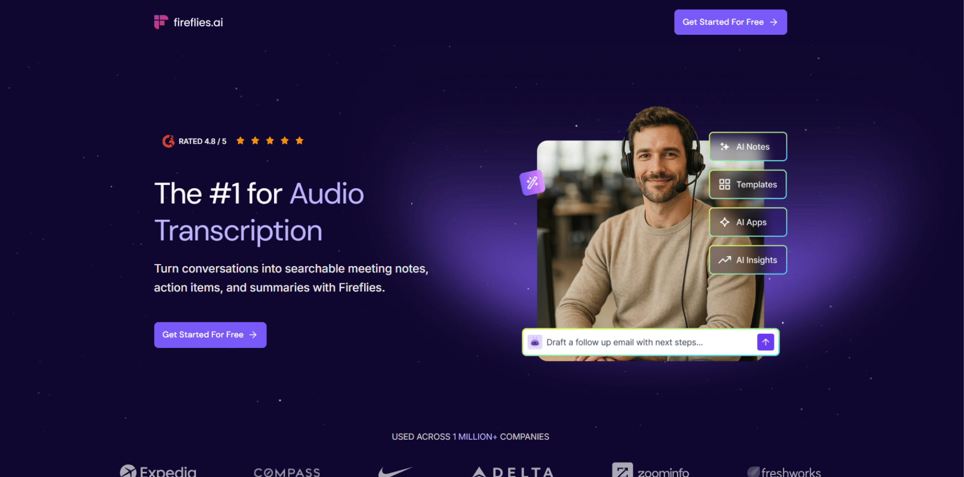 Notta's audio Summarizer screenshot
